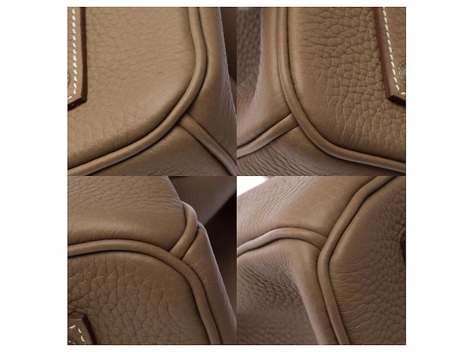 Hermès Borsa HERMES Birkin 35 in Pelle Étoupe - 103844 Taupe - vista 12