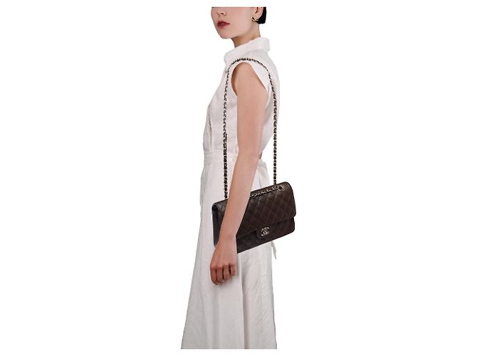 Borsa CHANEL Timeless/Classique in Pelle Marrone - 103846 - vista 12
