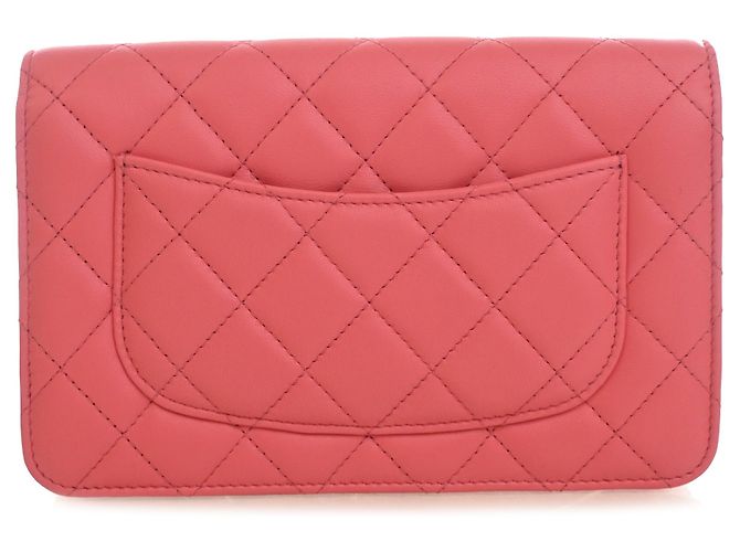 Borsa a tracolla Chanel CC Quilted Lambskin Pearl Crush Wallet On Chain Rosa - vista 2