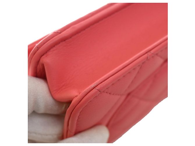 Borsa a tracolla Chanel CC Quilted Lambskin Pearl Crush Wallet On Chain Rosa - vista 7