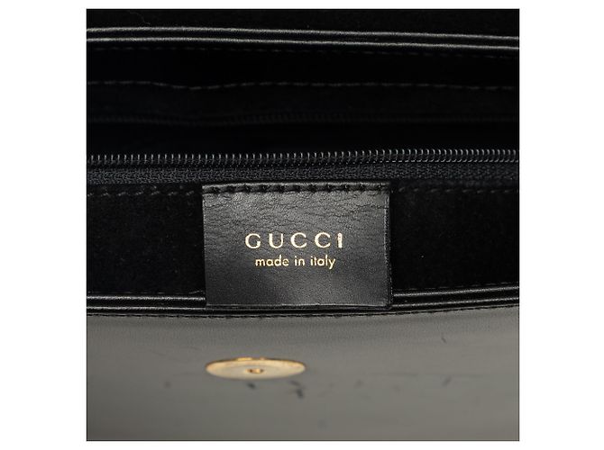 Bamboo Borsa Satchel Gucci in vitello nero con bambù - vista 5