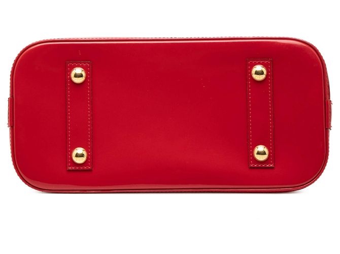 Borsa Louis Vuitton Alma PM Monogram Vernis rossa Rosso - vista 3