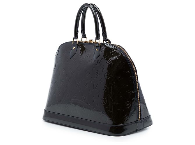 Borsa Louis Vuitton Monogram Vernis Alma GM Blu - vista 2