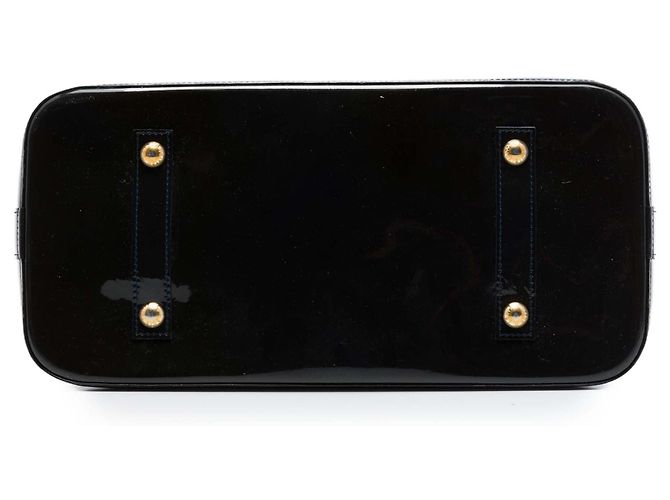 Borsa Louis Vuitton Monogram Vernis Alma GM Blu - vista 3