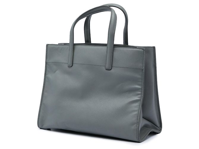 Borsa Tote Prada Saffiano Soft a tre tasche, Grigio - vista 2