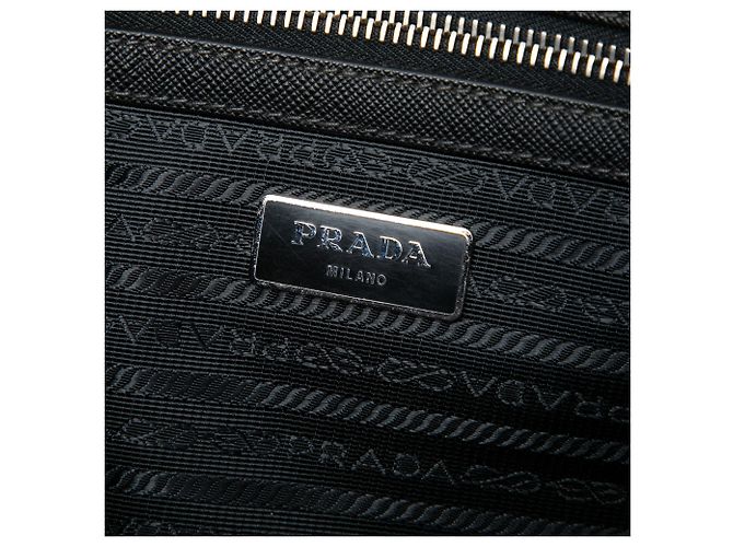 Borsa business Prada Saffiano nera Nero - vista 5