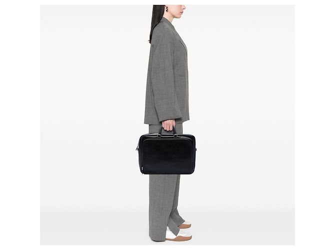 Borsa business Prada Saffiano nera Nero - vista 6