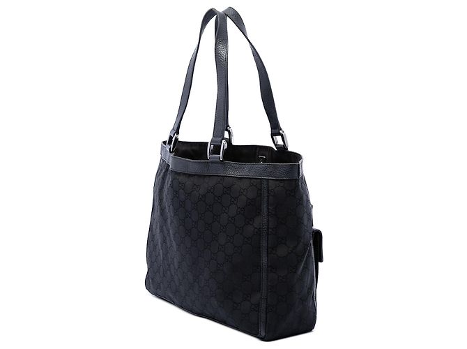 Borsa Tote Gucci GG Nylon Abbey con anello a D nera Nero - vista 2