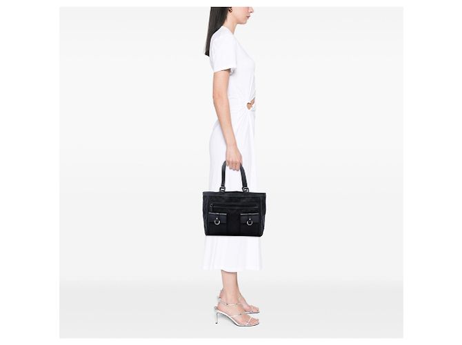 Borsa Tote Gucci GG Nylon Abbey con anello a D nera Nero - vista 6