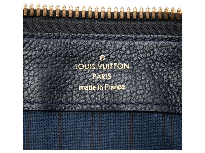 Borsa a pochette Louis Vuitton Monogram Empreinte Petillante Blu - vista 5