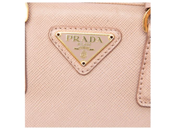 Borsa Satchel Prada Mini Saffiano Lux Bauletto Marrone - vista 5