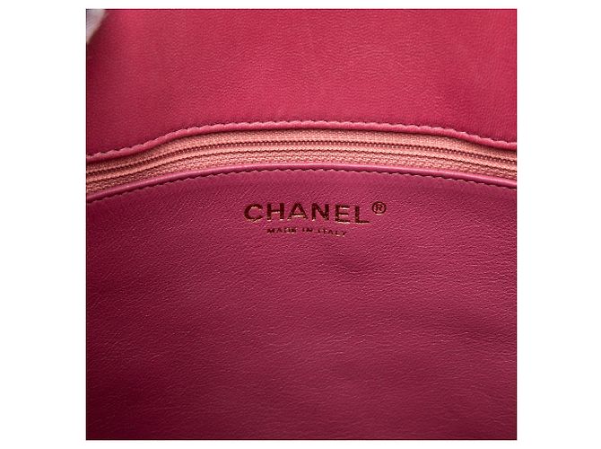 Borsa Tote Chanel CC Chocolate Bar in vernice Orange Arancione - vista 5