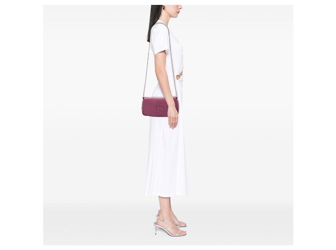 Borsa a tracolla Soho Chain Gucci Medium in pelle di vitello rosa - vista 6