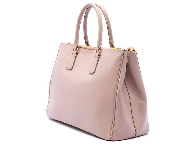 Borsa Prada Large Saffiano Lux Galleria Double Zip Marrone - vista 2