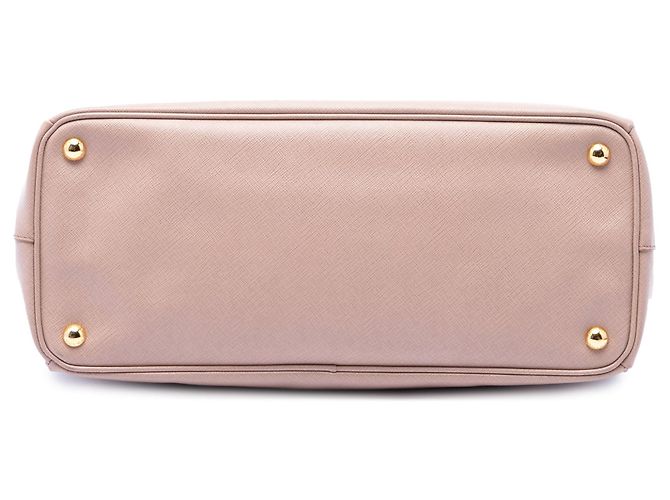 Borsa Prada Large Saffiano Lux Galleria Double Zip Marrone - vista 3