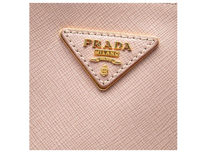 Borsa Prada Large Saffiano Lux Galleria Double Zip Marrone - vista 5