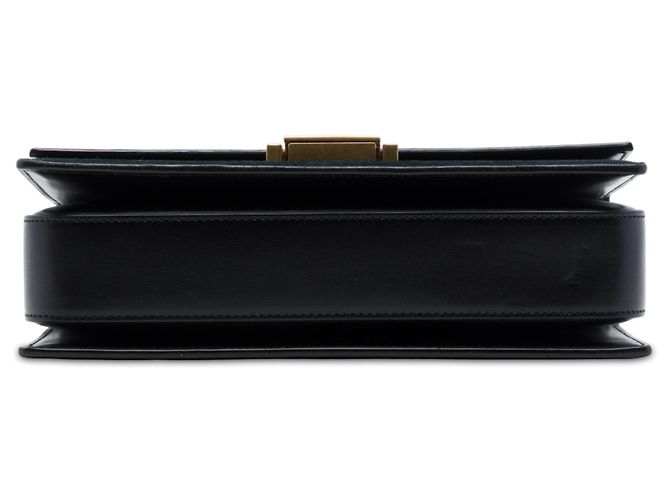 Borsa Bellechasse Saint Laurent Medium in pelle di vitello nera e camoscio leopardato Nero - vista 3