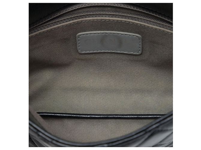 Borsa a tracolla Chanel CC trapuntata in vitello invecchiato goffrato LAX nera Nero - vista 4