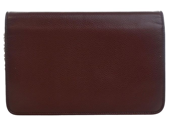 Borsa a tracolla Chanel CC Caviar Wallet On Chain rossa Rosso - vista 4