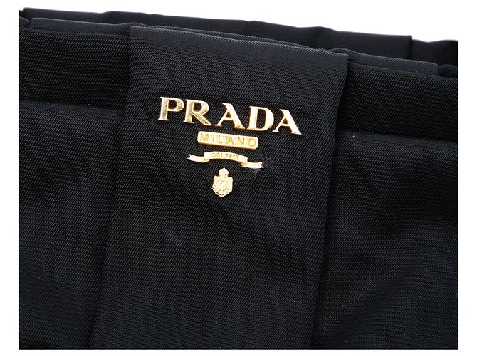 Borsa a mano Prada Tessuto Fiocco con fiocco nera Nero - vista 5