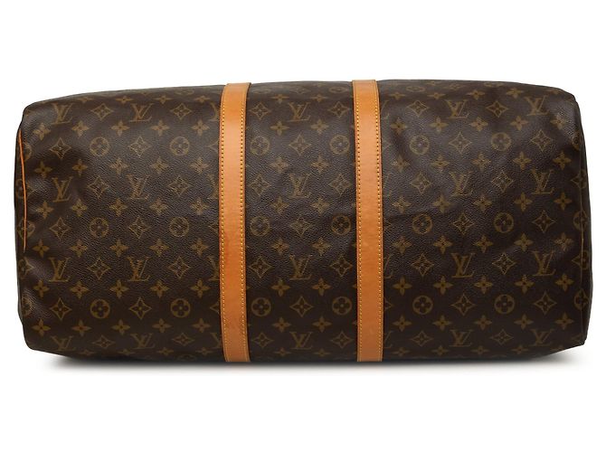 Borsa da viaggio Louis Vuitton Monogram Keepall 55 Marrone - vista 3