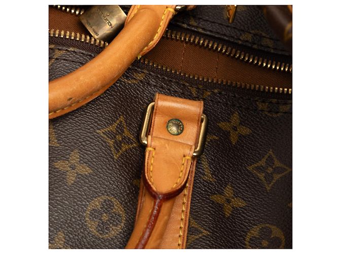 Borsa da viaggio Louis Vuitton Monogram Keepall 55 Marrone - vista 6