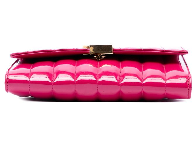 Borsa a tracolla Vicky Medium in vernice rosa Saint Laurent - vista 3