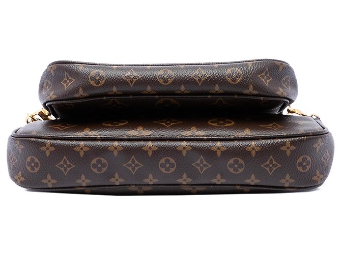 Borsa Satchel Louis Vuitton Monogram Multi Pochette Accessoires Marrone - vista 3