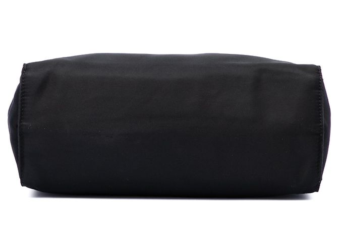 Borsa a mano Prada Tessuto nera con manico in metallo Nero - vista 3