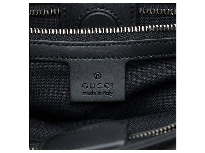 Borsa Tote convertibile morbida Gucci GG Supreme Web Tiger nera Nero - vista 5