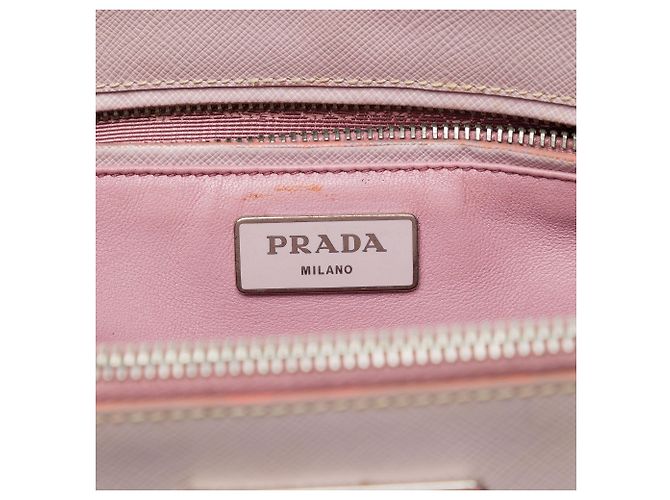 Borsa Prada Galleria Small Bicolor Saffiano Double Zip - Rosa - vista 5