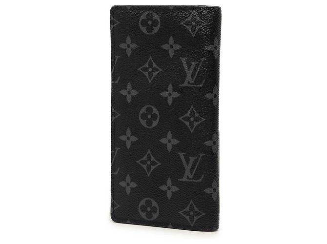 Portafoglio lungo Louis Vuitton Monogram Eclipse Brazza nero - vista 2