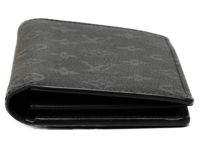 Portafoglio lungo Louis Vuitton Monogram Eclipse Brazza nero - vista 3