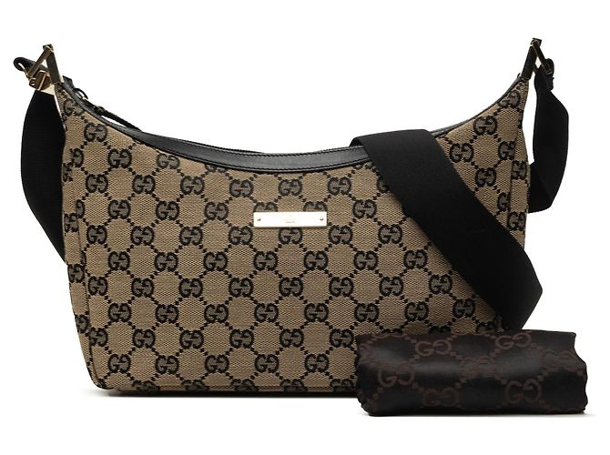 Borsa a tracolla Gucci GG Canvas beige - vista 7