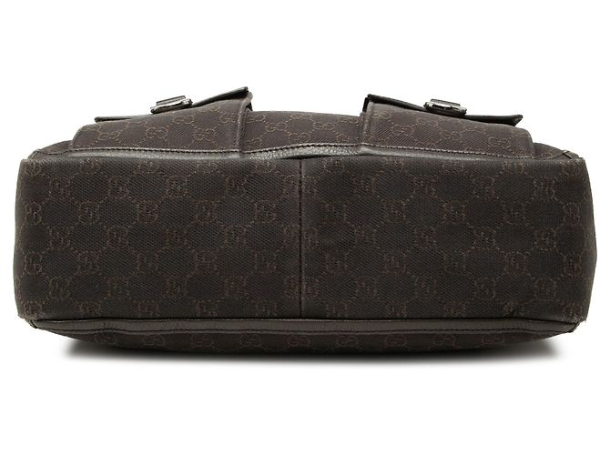 Borsa Tote Gucci GG Denim Abbey con anello a D e tasca, marrone - vista 3