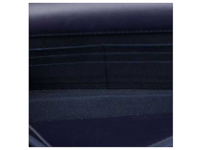 Borsa a tracolla Chanel CC Caviar Wallet On Chain Blu - vista 4