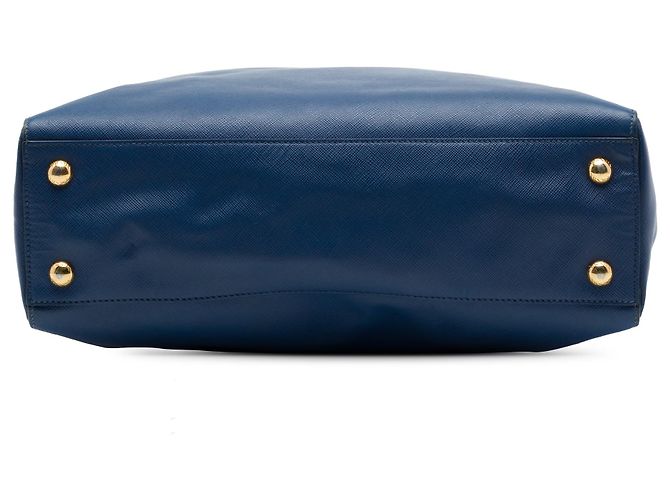 Borsa Tote Aperta Prada Saffiano Lux Blu - vista 3