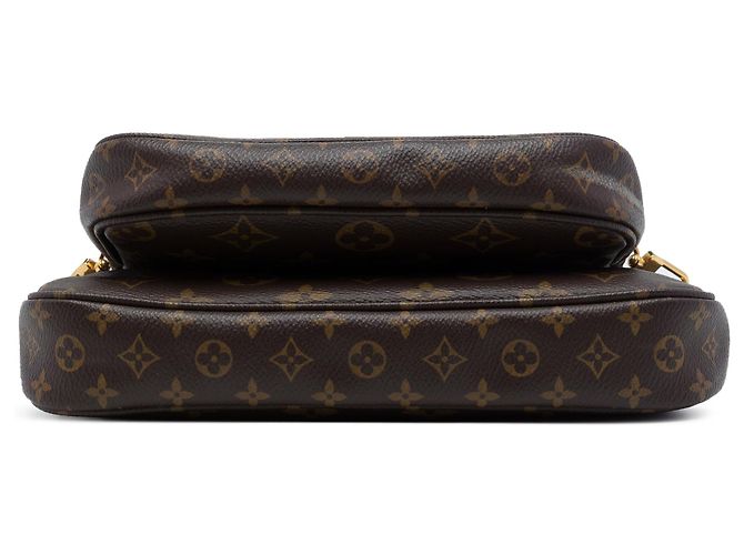 Borsa Satchel Louis Vuitton Monogram Multi Pochette Accessoires Marrone - vista 3