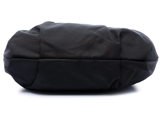 Borsa Hobo plissettata Prada Tessuto nera Nero - vista 3