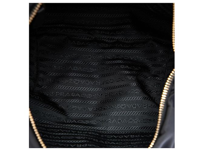 Borsa Hobo plissettata Prada Tessuto nera Nero - vista 4