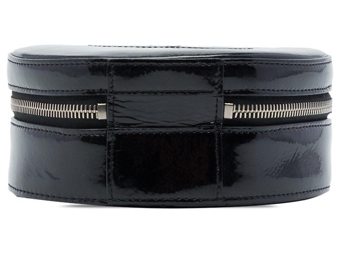 Borsa Satchel Chanel CC Round as Earth in vernice nera Nero - vista 3