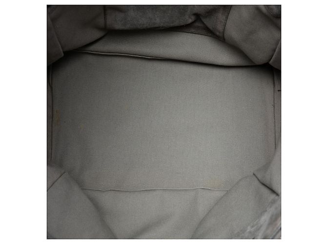 Double Borsa Satchel a doppio manico e doppia tasca Prada Scamosciato and Canapa Grigia Grigio - vista 4