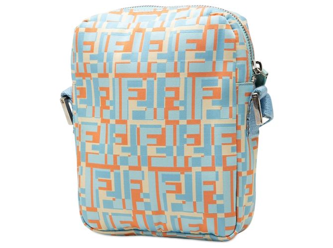 Fendi Zucca Messenger-Tasche aus blauem Nylon - Ansicht 2