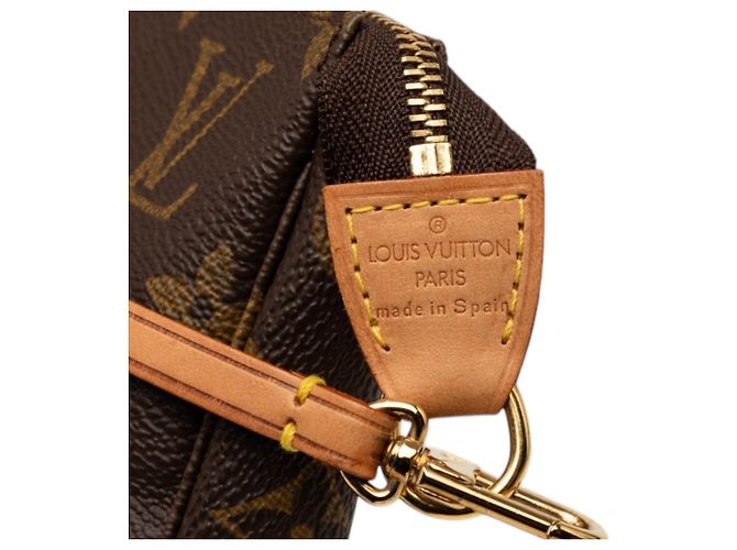 Borsa a tracolla Louis Vuitton Monogram Pochette Accessoires Marrone - vista 6