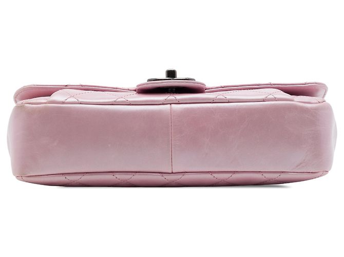 Pink Chanel Medium Quilted Metallic Calfskin Coco Pleats Chain Flap Crossbody Bag - view 3