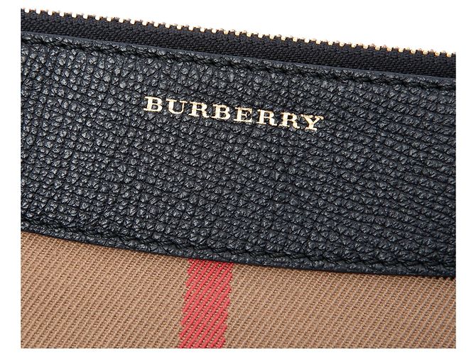 Borsa a tracolla Burberry Mega Check Canvas Derby Peyton Marrone - vista 5