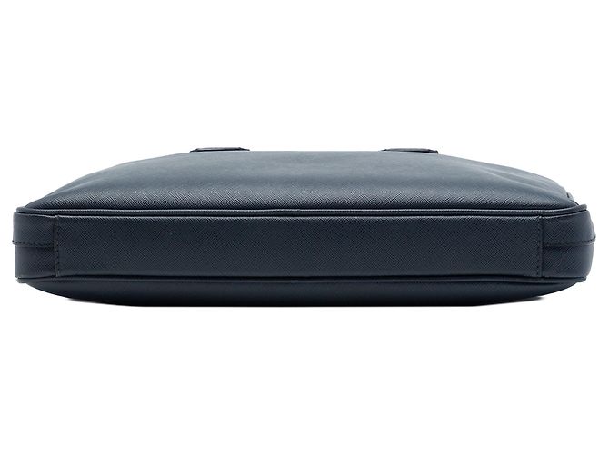 Borsa business Prada Saffiano blu - vista 3