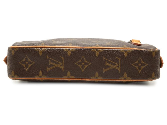 Borsa a tracolla Louis Vuitton Monogram Pochette Marly Marrone - vista 3