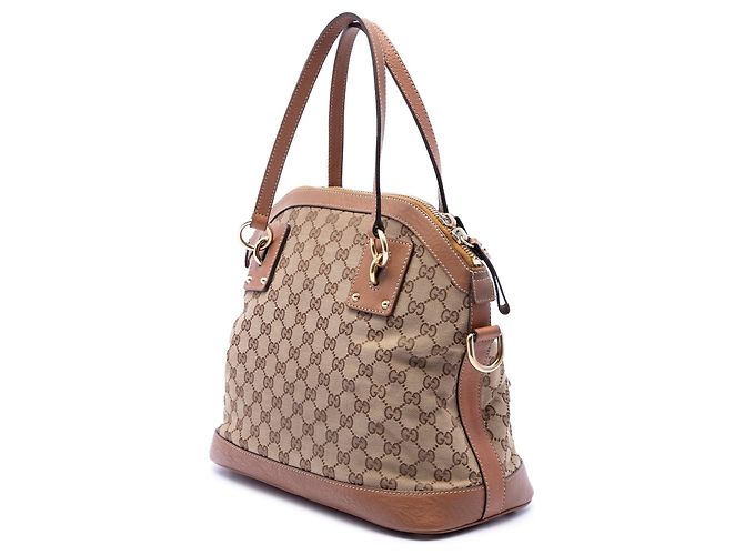 Borsa Satchel Dome Medium GG Canvas con charm Gucci Beige - vista 2