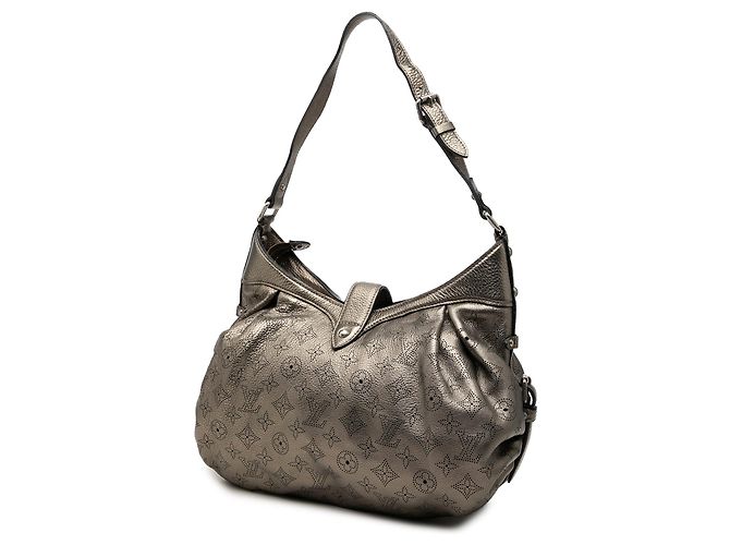 Borsa a tracolla Louis Vuitton Monogram Mahina XS Silver Argento - vista 2